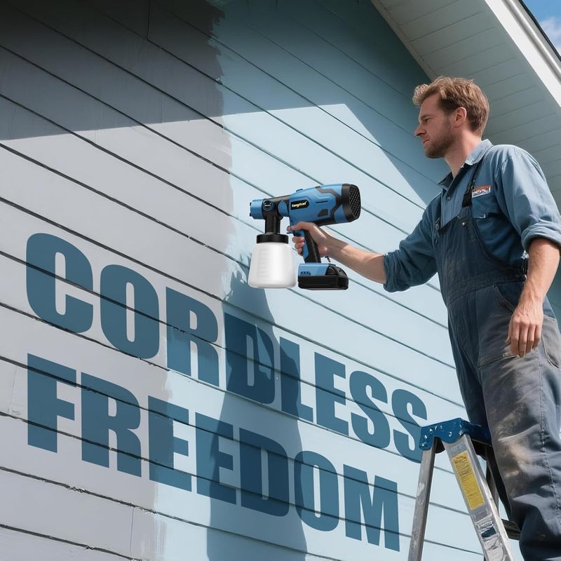 TengXcel Cordless Paint Sprayer for Makita 18V Battery, 600W Paint Sprayer with Brushless Motor, 1000ml Large Capacity Bottle, Sprayer Gun for House Painting, Fence, Furniture, cabinets, Walls(No Battery) - Image 4
